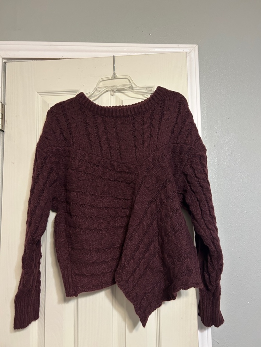 Bibi purple crewneck sweater nwt